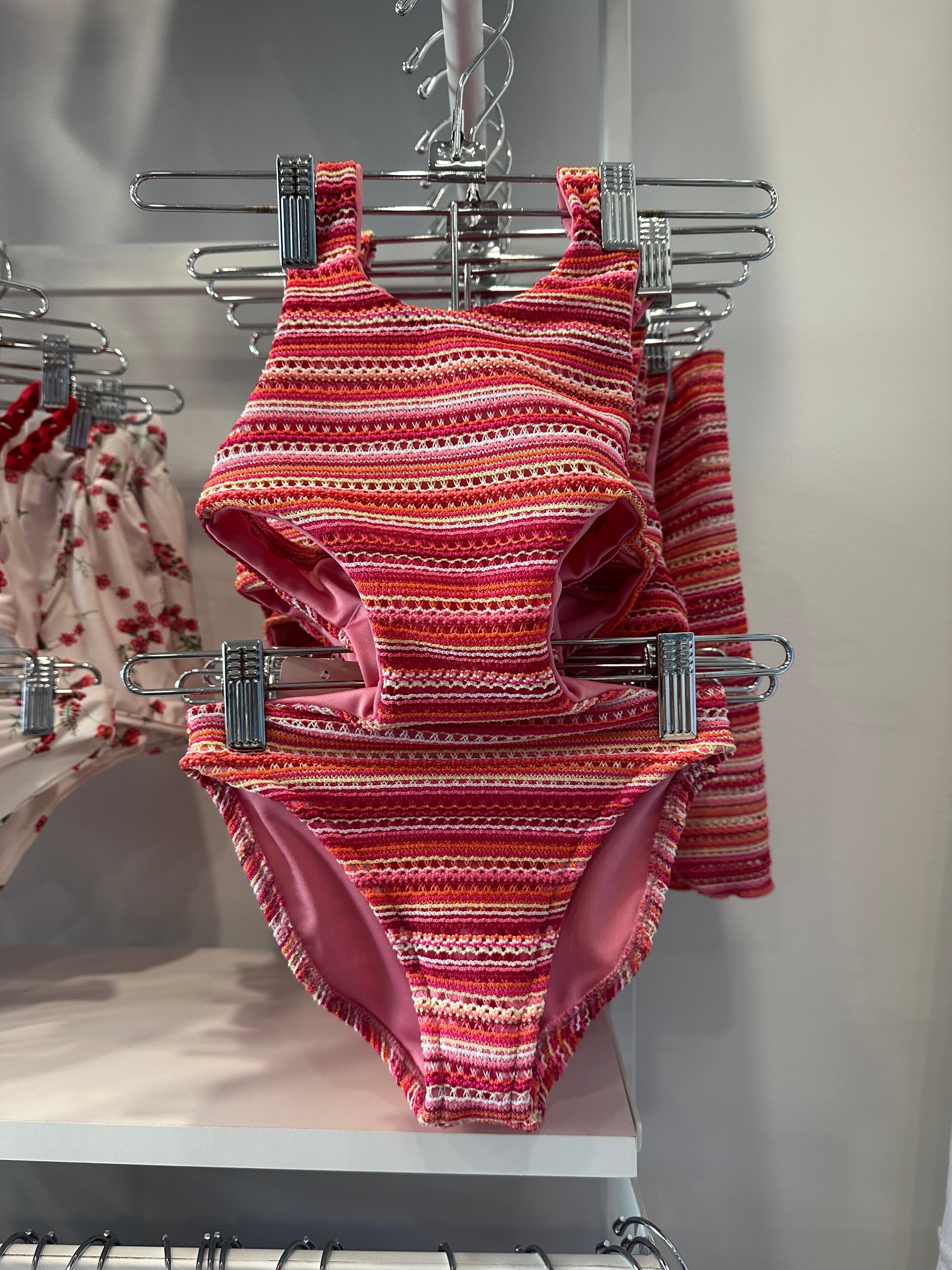 Les Tout Petits - Papaya Stripe Monokini