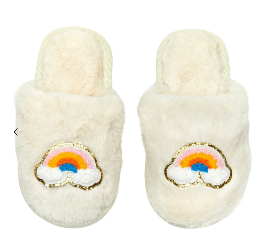 MINI DREAMERS
Cali Rainbow Fuzzy Slippers
