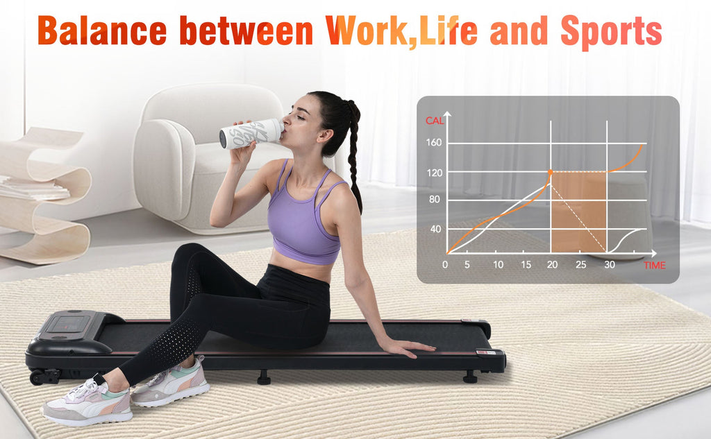 NEW Walking Pad Under Desk Treadmill for Home Office -2.5HP Walking Treadmill With Incline 0.5-4MPH 265LBS Capacity Treadmill for Walking Running - Wristband Remote