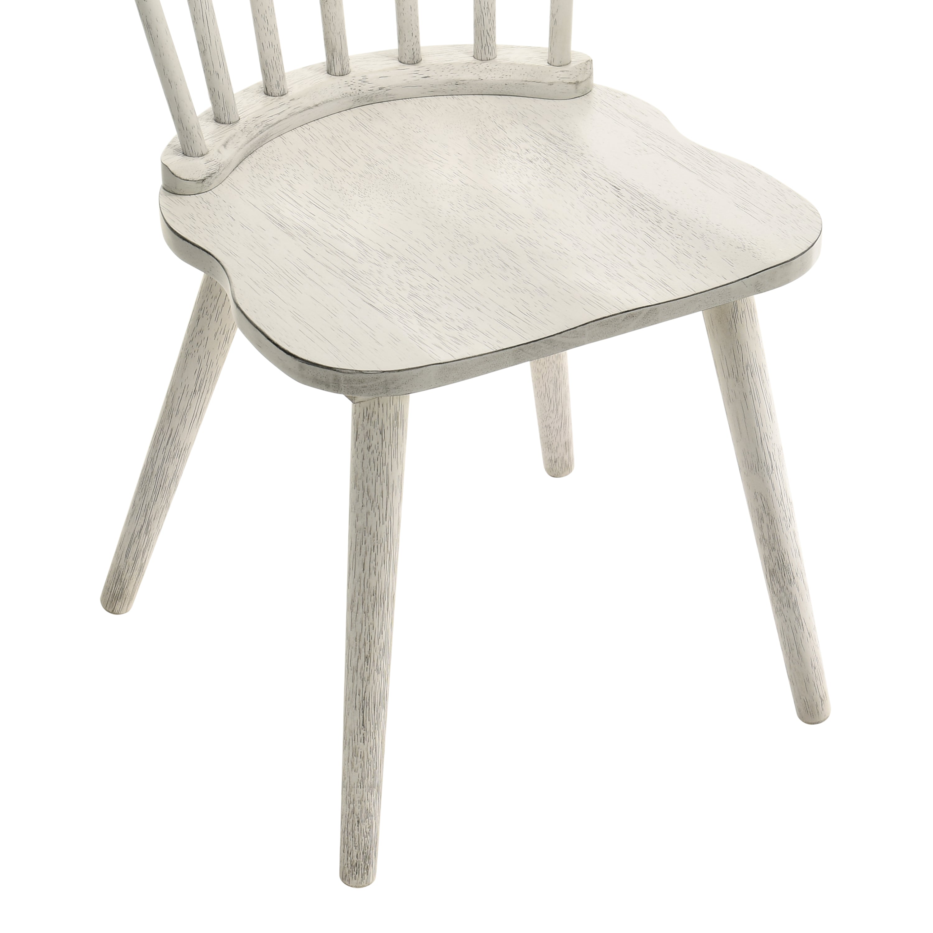 2-Piece Rustic Dining Side Chair Set, Solid Wood Frame, Farmhouse Modern Design, Easy Assembly