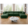 Modular Sectional Sofa with Storage, Extra Large U Shaped Sectional Couch for Living Room, Convertible Modular Sofa Couch with Storage Ottoman, Deep Seat, Cylindrical Backrest and Armrests,Green