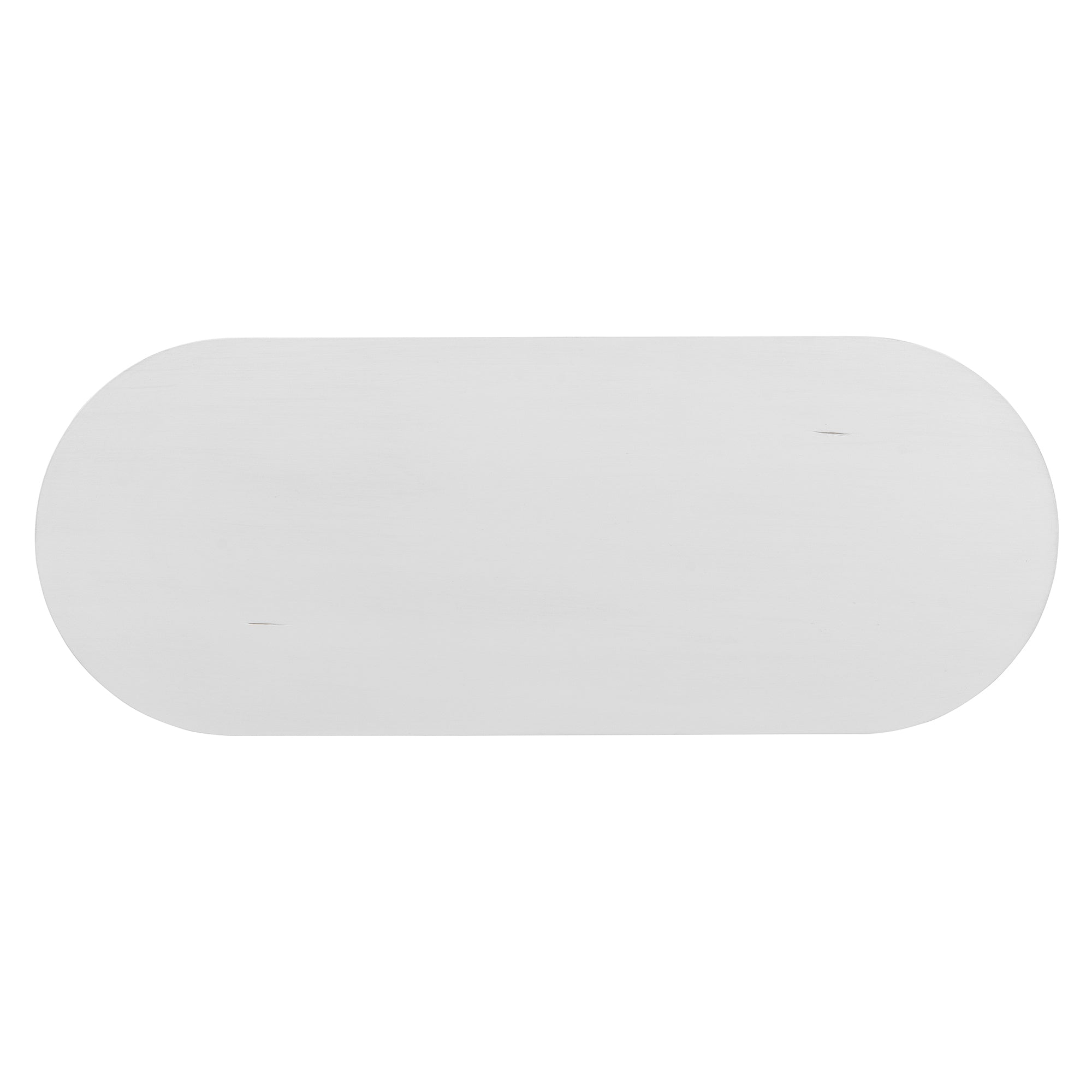 TREXM Elegant Retro Console Table with Curved Design and Smooth Glaze for Entryways, Living Rooms and hallways (Antique White)