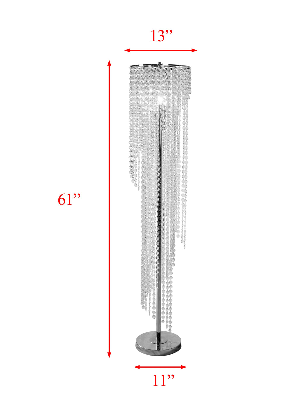 Elegant Crystal Floor Lamp