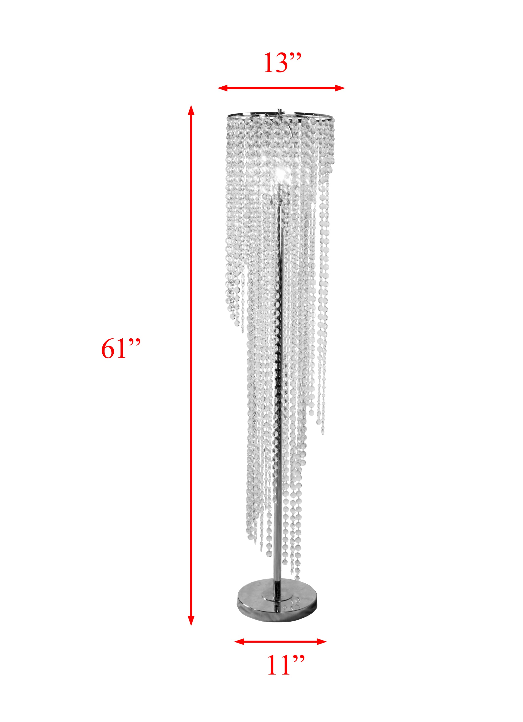 Elegant Crystal Floor Lamp