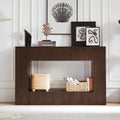 55' Modern Slatted Console Table, Narrow Entryway Table for Living Room or Hallway