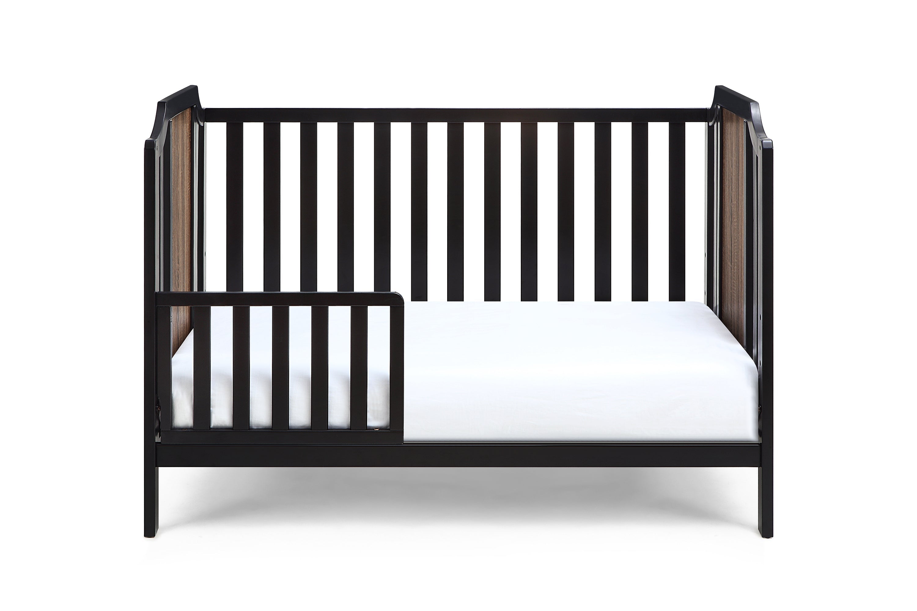 Brees Island 3-in-1 Convertible Crib Black/Brownstone
