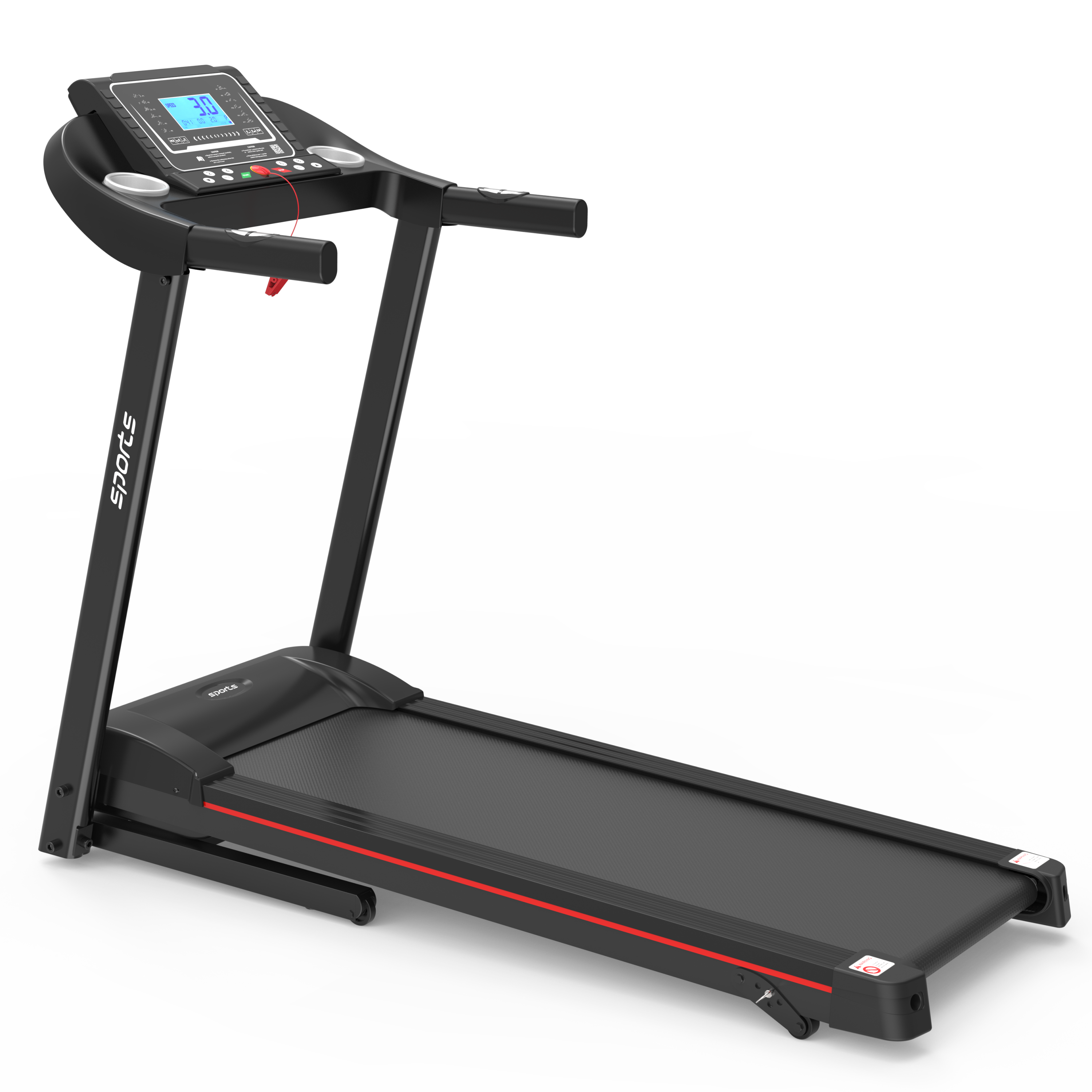 Fitshow App Home Foldable Treadmill with Incline, Folding Treadmill for Home Workout, Electric Walking Running Treadmill Machine 5' LCD Screen 250 LB Capacity Bluetooth Music