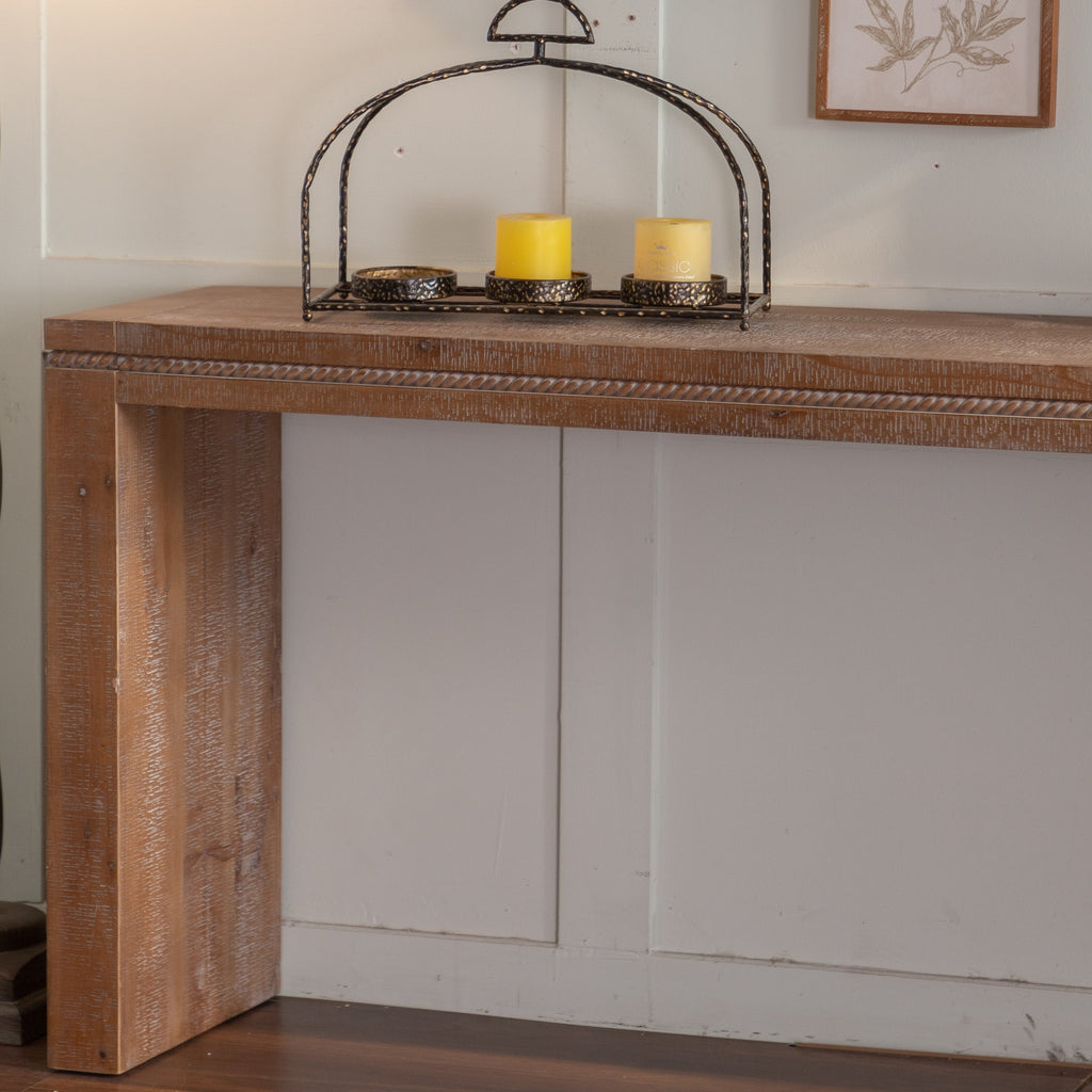 Solid wood,Console Table with Solid Wood for Living Room, Long Sofa Table Behind Couch, Retro Narrow Entryway Table for Hallway Foyer