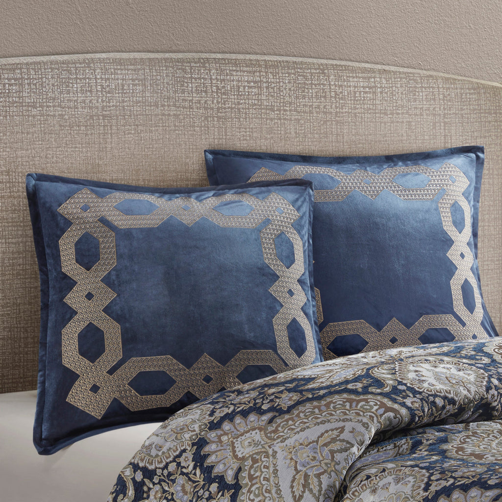 European Pillow Sham Navy 26x26'