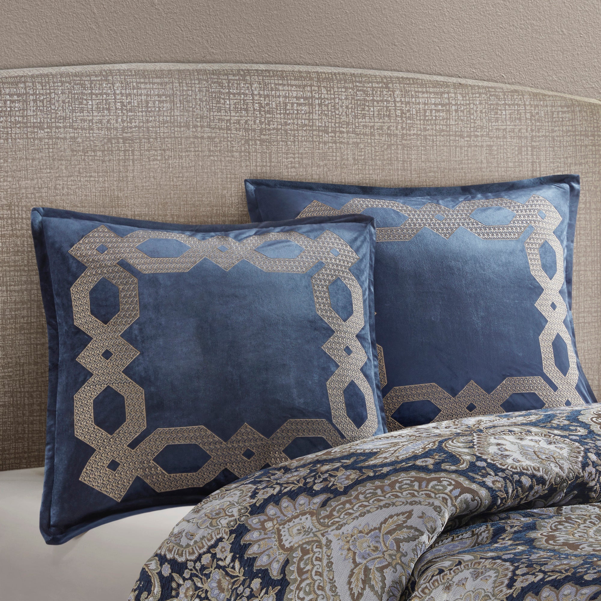 European Pillow Sham Navy 26x26'