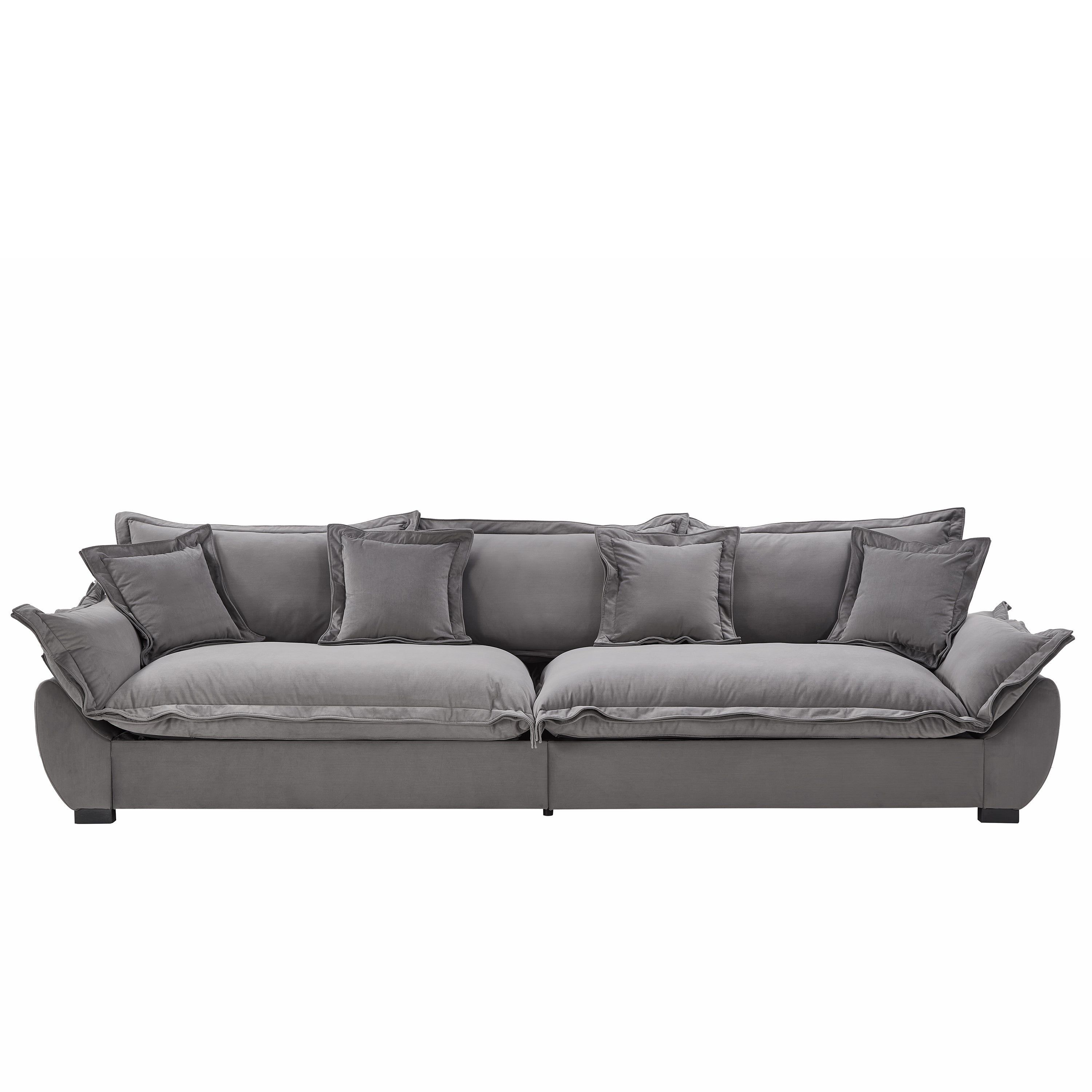 Modular Sectional Sofa, Sailing Design Sofa with Storage, Removable Backrest, Modern Deep Seat Sofa with Throw Pillows for Living Room Bedroom Apartment,Gray