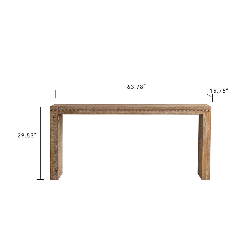 Solid wood,Console Table with Solid Wood for Living Room, Long Sofa Table Behind Couch, Retro Narrow Entryway Table for Hallway Foyer