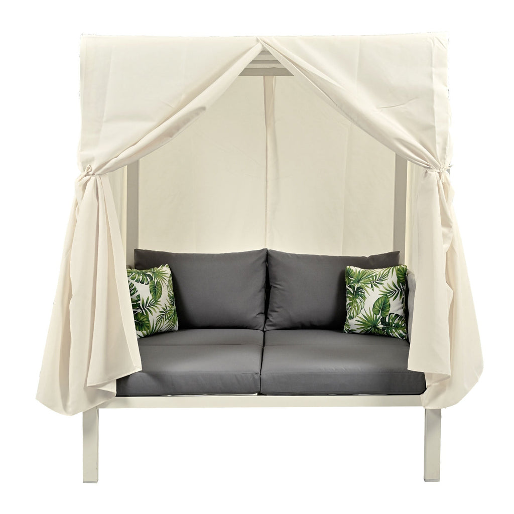 U_Style  Outdoor Patio Sunbed with Curtains, High Comfort, Suitable for Multiple Scenarios