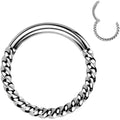 16G 5/16 Braided Style Precision Hinged Segment Ring