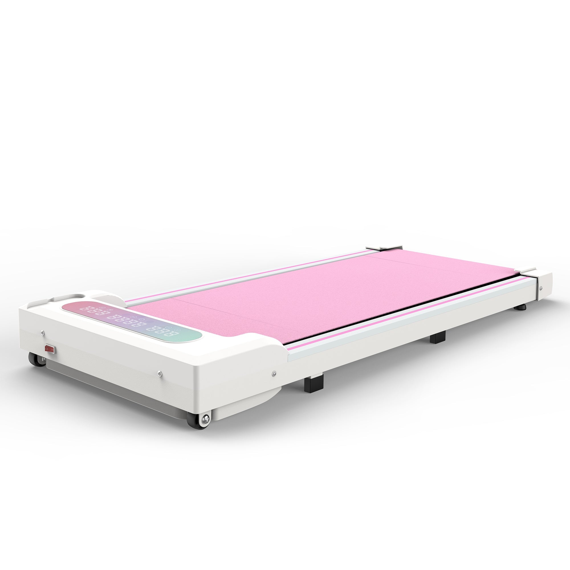 Under Desk Treadmill, Walking Pad, 2 in 1 Portable Treadmill with Handle Remote Control LED Display, Walking Jogging Machine for Home Office Use Pink