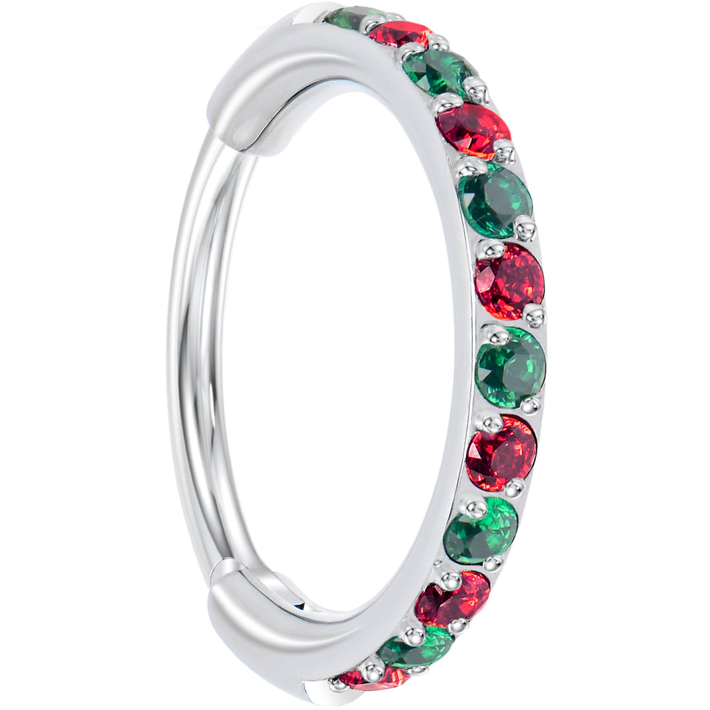 Micro Gem Titanium Hinged Nose Hoop