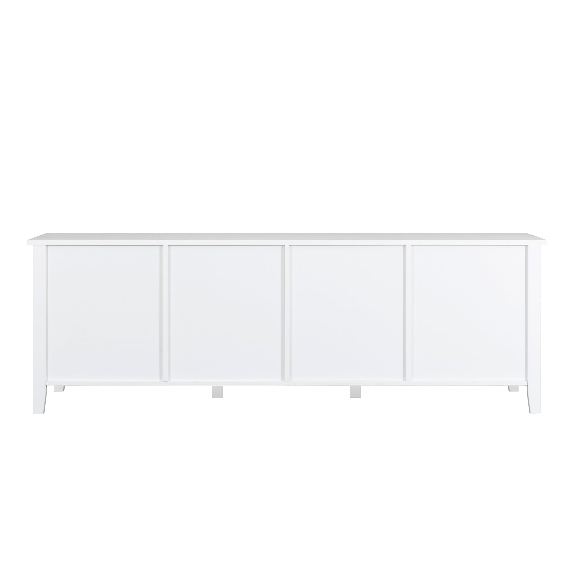 Antique White Stylish TV Cabinet Entertainment Center with Solid Wood Frame and Changhong Glass Door