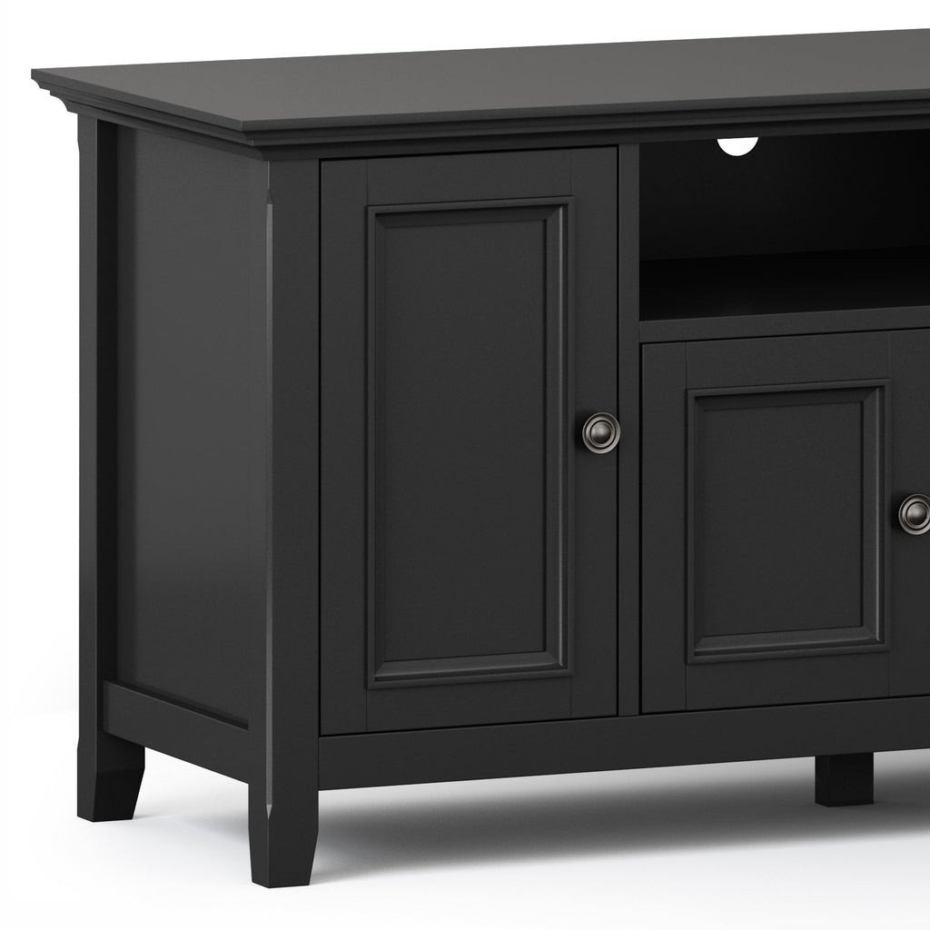Amherst 72 inch Solid Wood TV Media Stand in Black