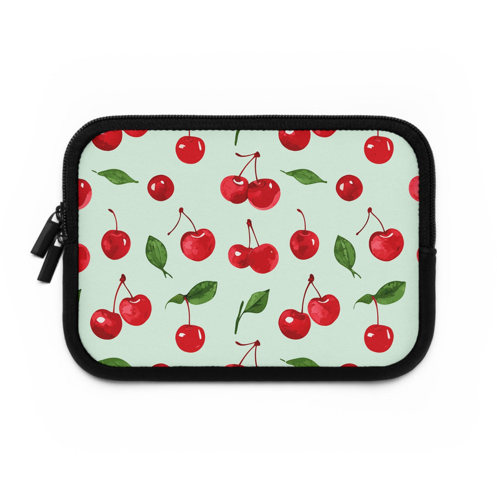 Cherry on Mint Laptop Sleeve | Retro Fruit Tech Cover for Women