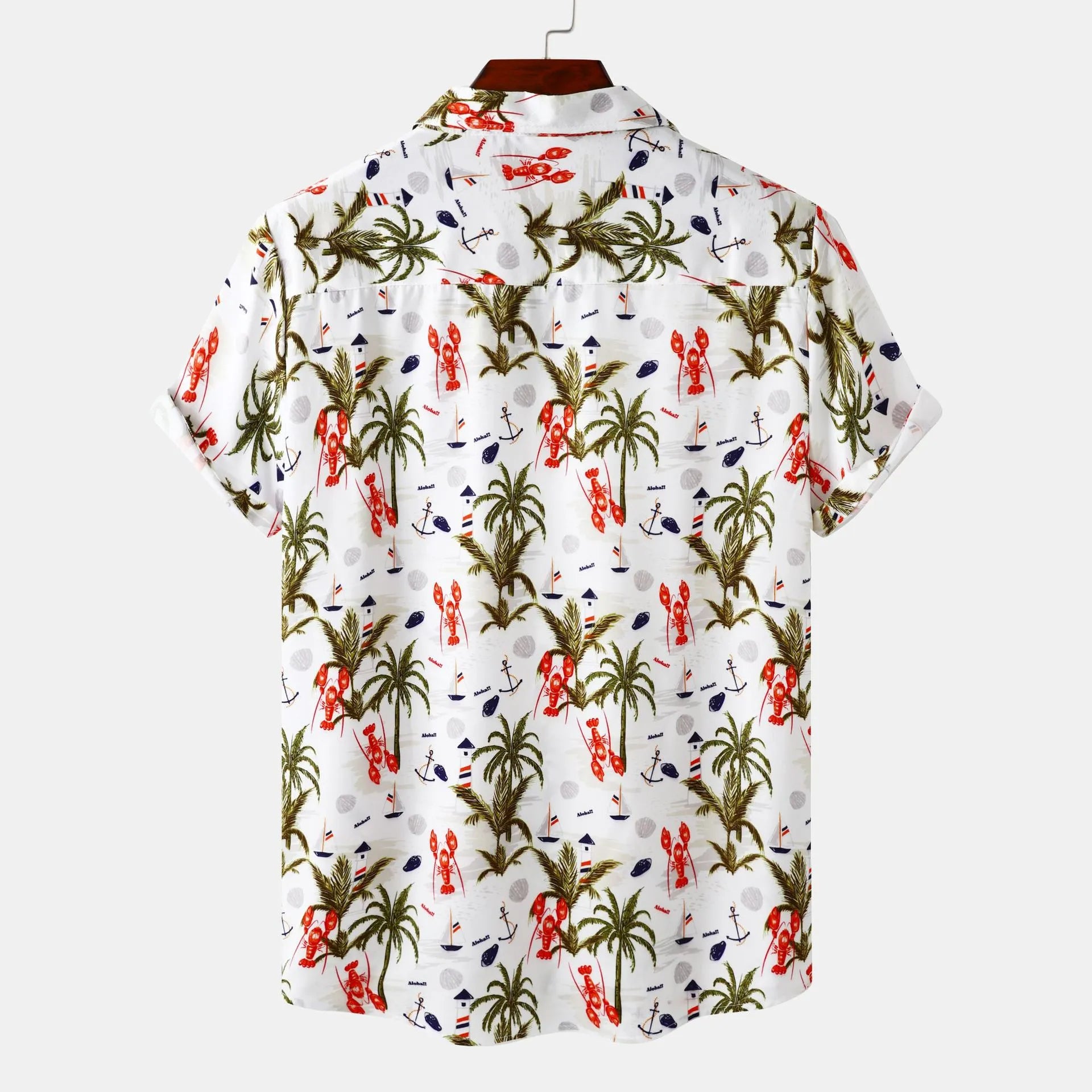 Tropical Hawaiian Print Short Sleeve Shirt