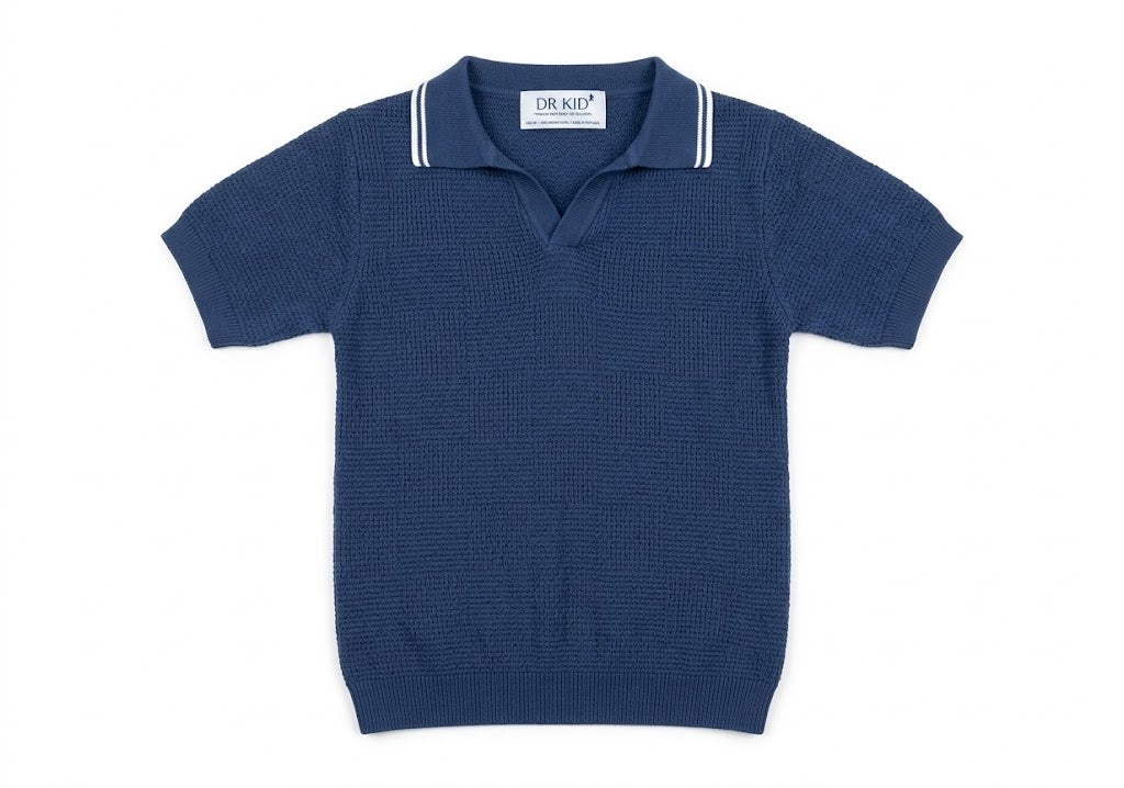 Dr. Kid - Indigo Short Sleeve Polo