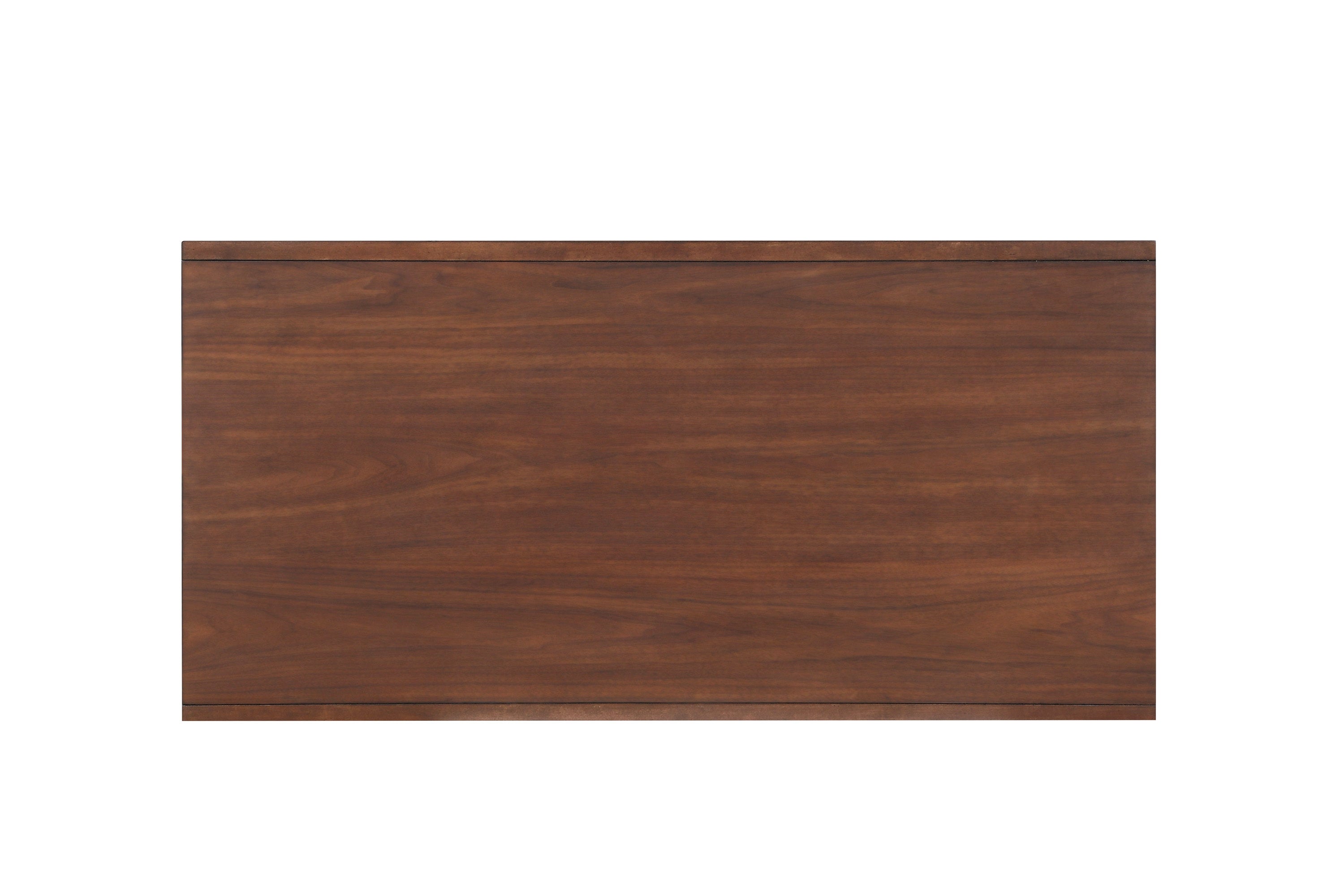 Retro Modern Style 1pc Coffee Table with 2x Drawers Brown Finish Living Room Furniture Walnut Veneer Wooden Furniture