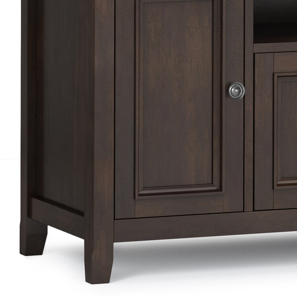 Amherst 72 inch Solid Wood TV Media Stand in Brunette Brown