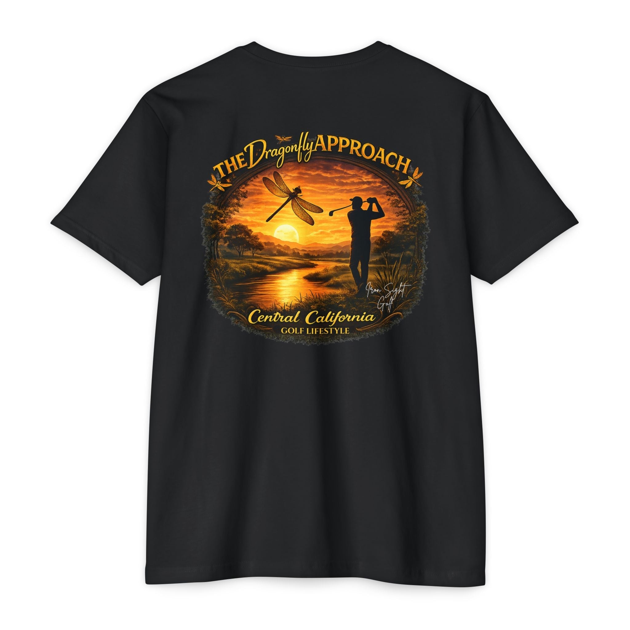 Central California Golf Lifestyle T-Shirt — "The Dragonfly Approach" by Iron Sight Golf