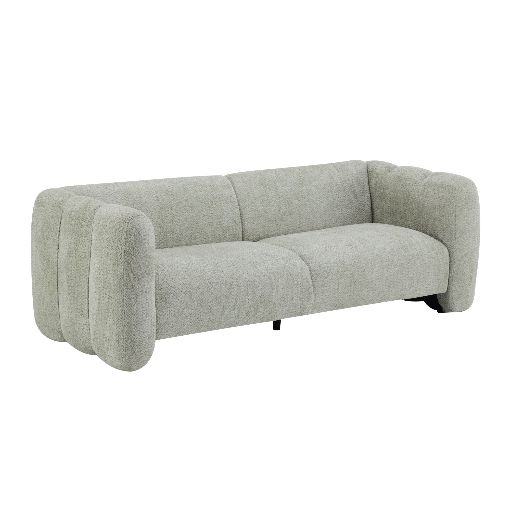 Tonson 83' 3-Seater Sofa,Wave Design, Living Rooms,Bedrooms,Apartment Office,Light Green