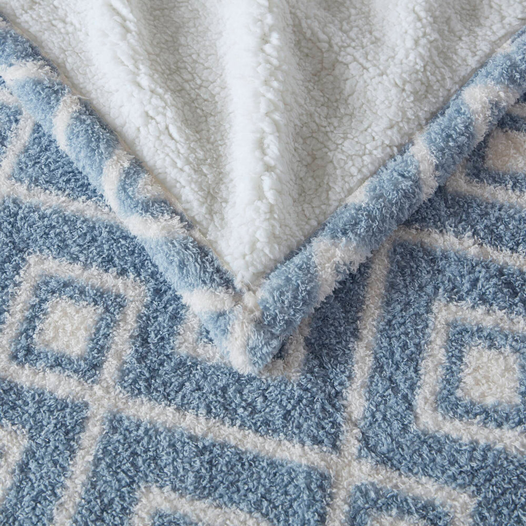 1 PCS 50x60' Dream Soft Heated Throw Blue Geo