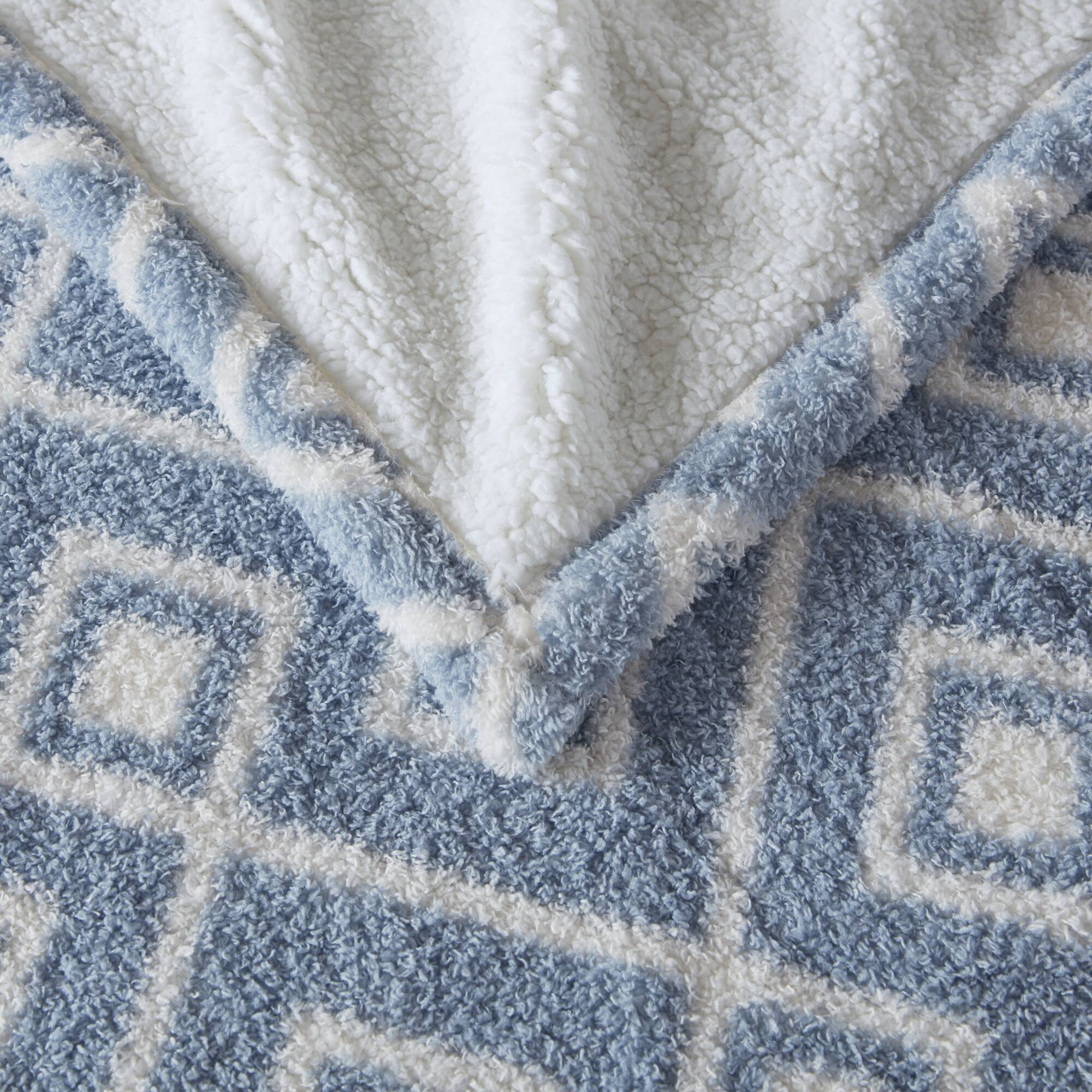 1 PCS 50x60' Dream Soft Heated Throw Blue Geo