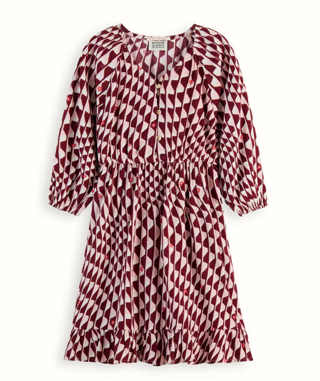 Scotch & Soda - Wavy Printed Viscose Dress