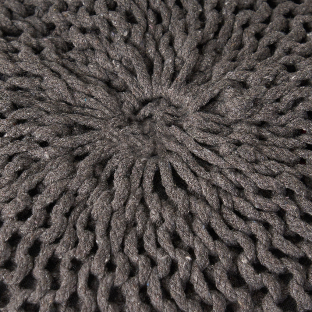 Hazel Knitted PET Yarn 20 x 20 Round Pouf