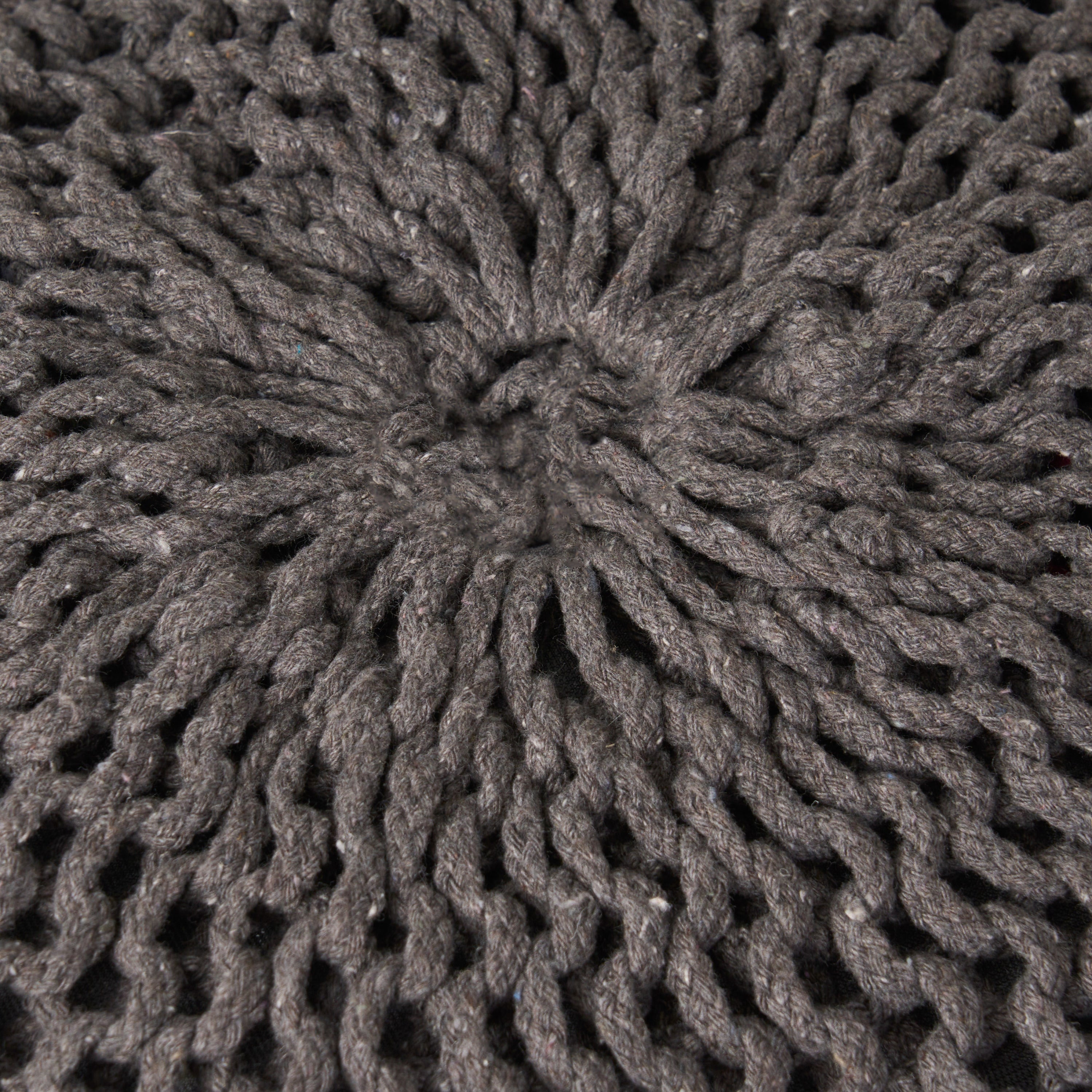 Hazel Knitted PET Yarn 20 x 20 Round Pouf