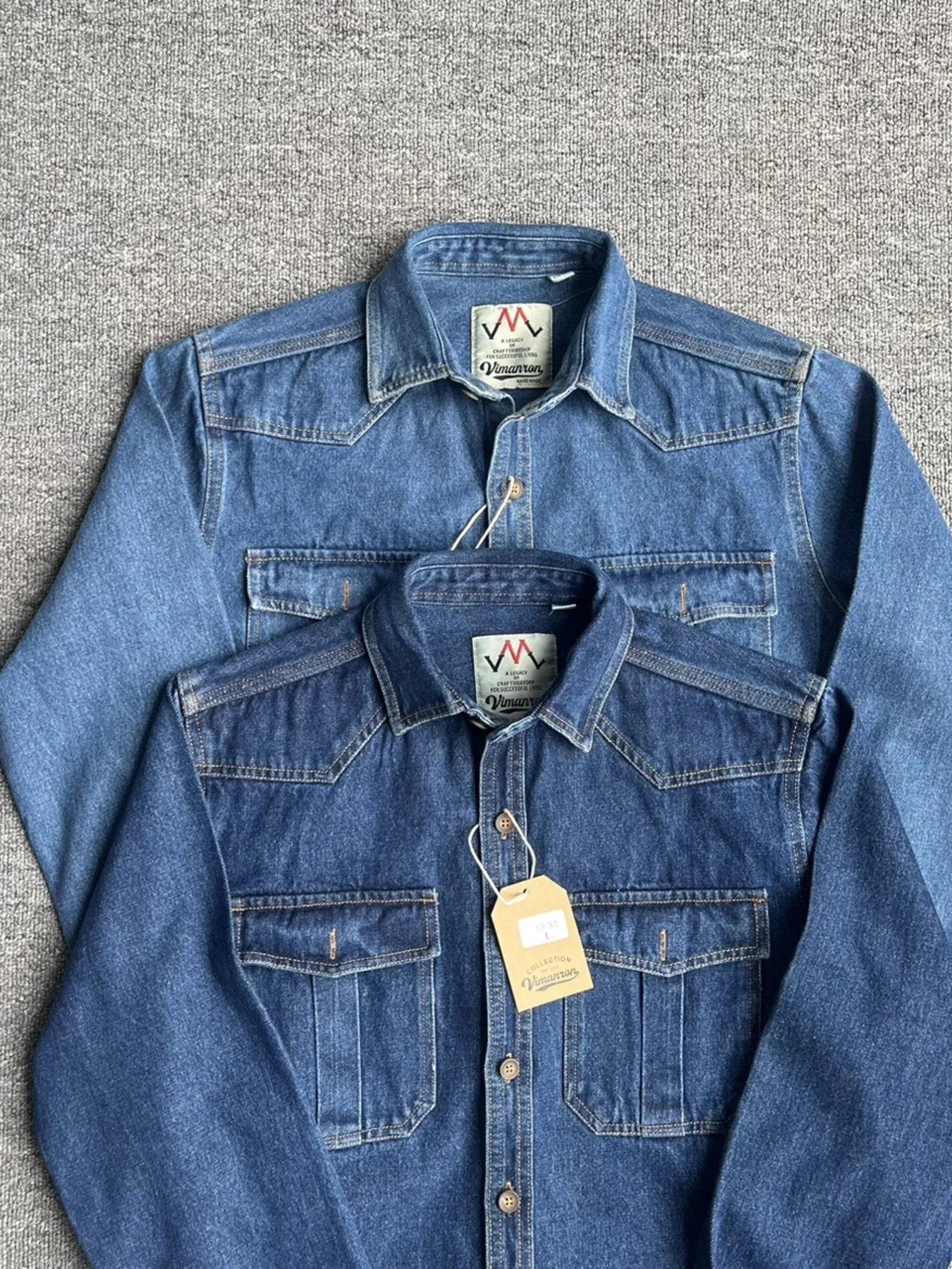Button Up Washed Denim Shirt