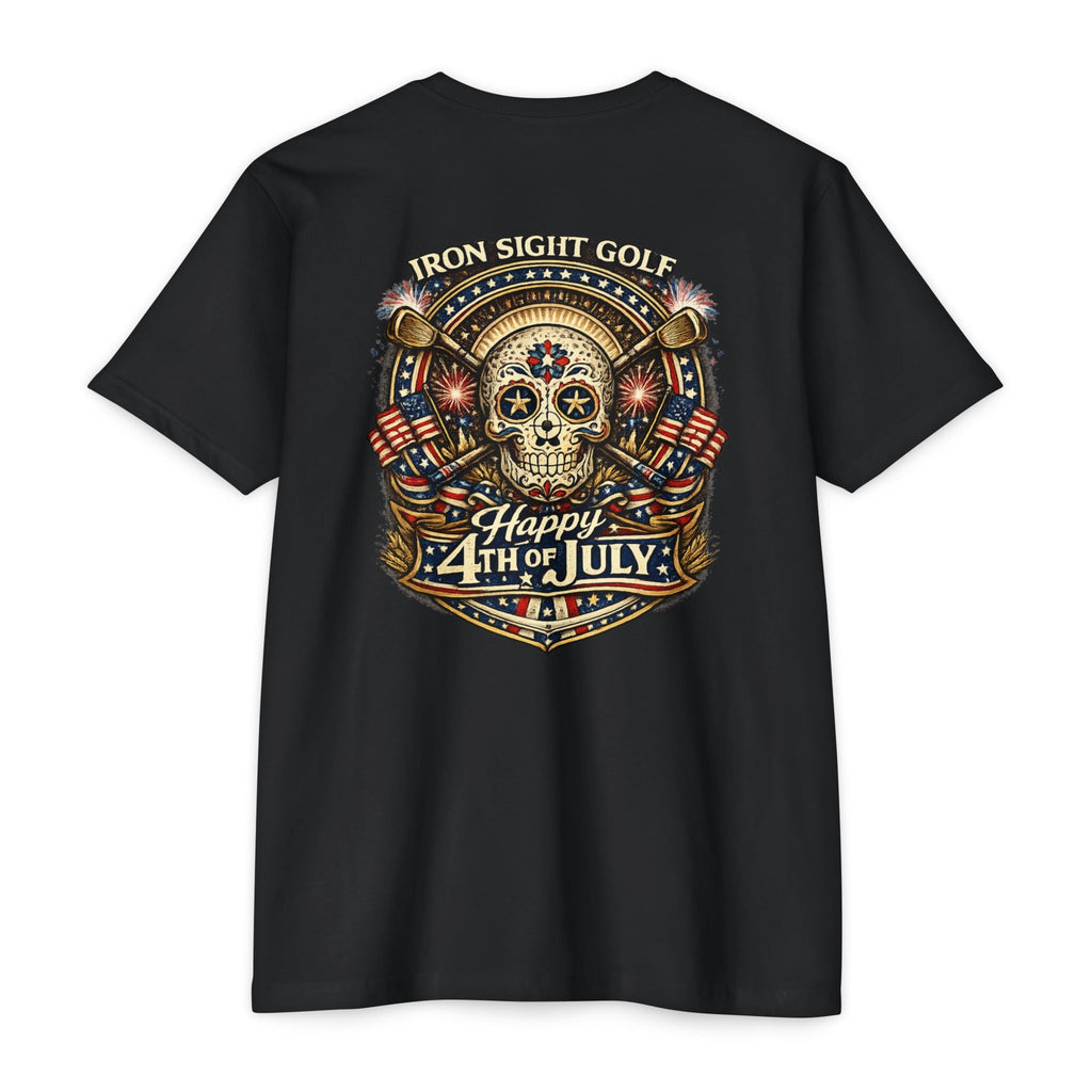 4th of July American Freedom Golf T-Shirt — Iron Sight Aztec Design