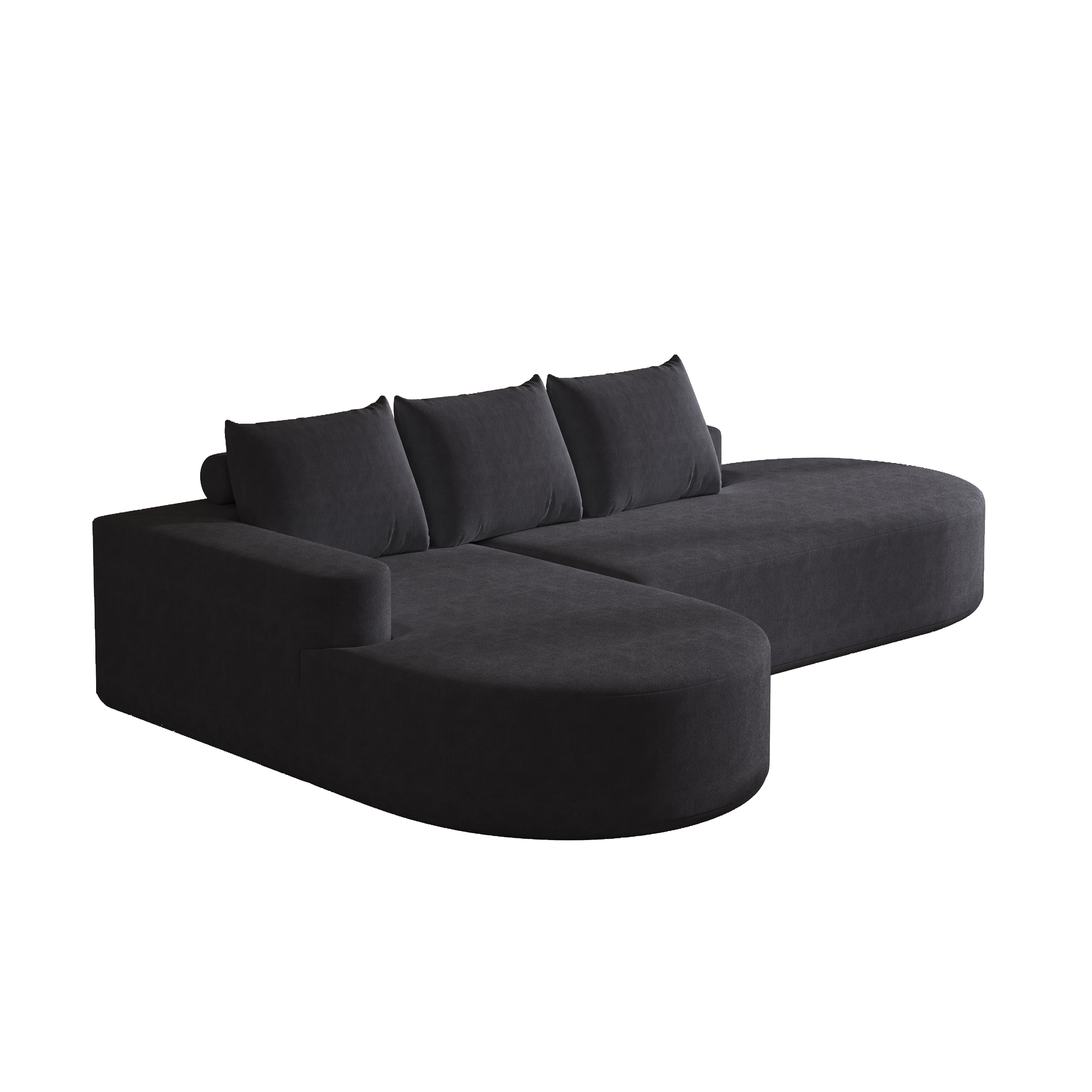 Modern Curved sofa ,Chenille Upholstered Sectional Sofa Couch Set,Modular 108.5' L Shaped Sectional Living Room Sofa Set With 3 Pillows,Free Combination Sofa Couch for Living Room,Bedroom