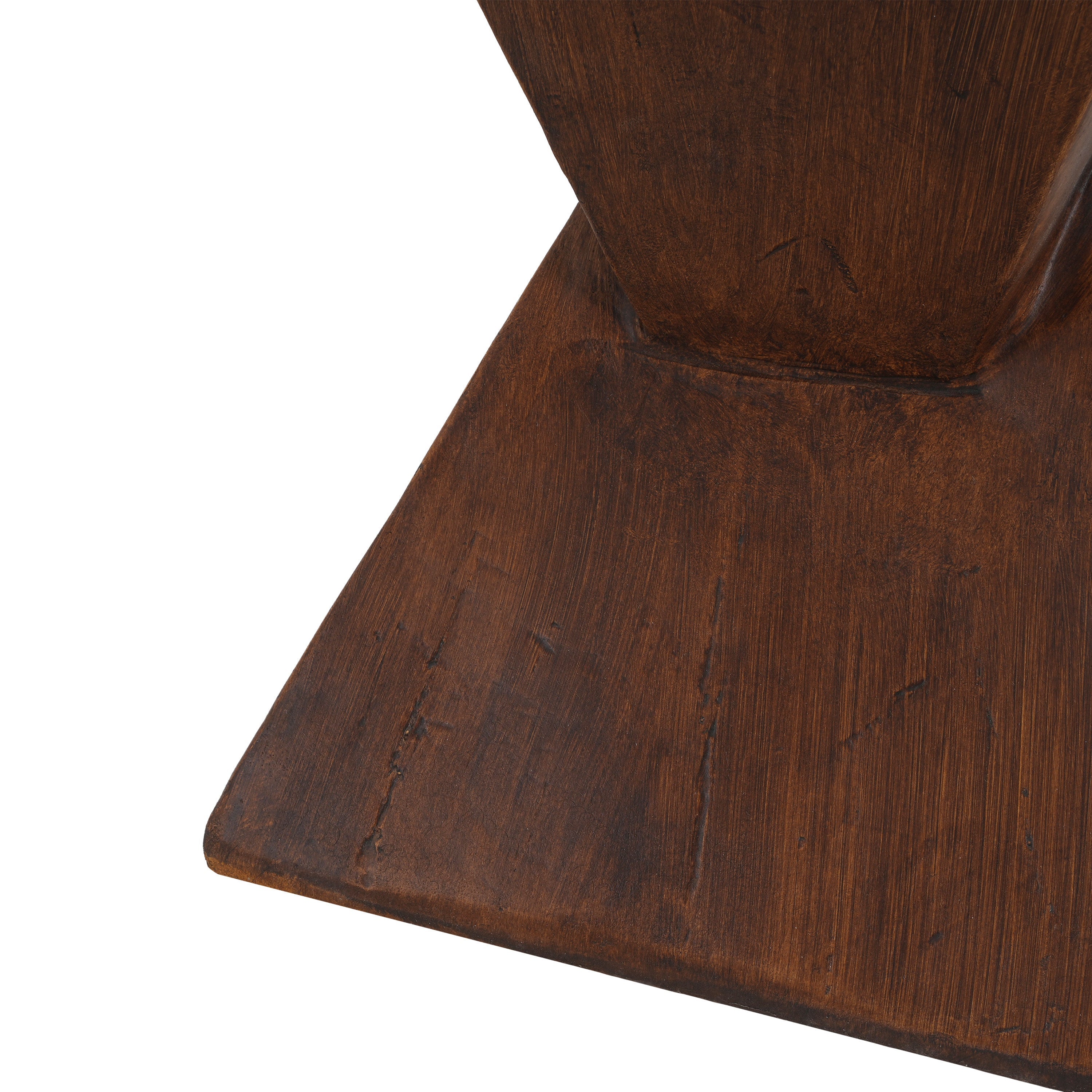 GEOMETRIC MGO SIDE TABLE,DARK BROWN COLOR