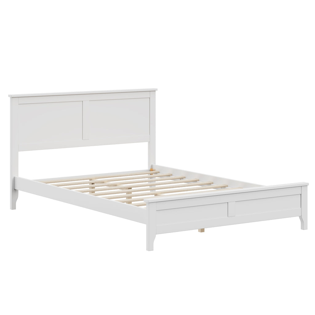 Modern White Solid Wood Full Platform Bed (old sku:WF315100AAK)