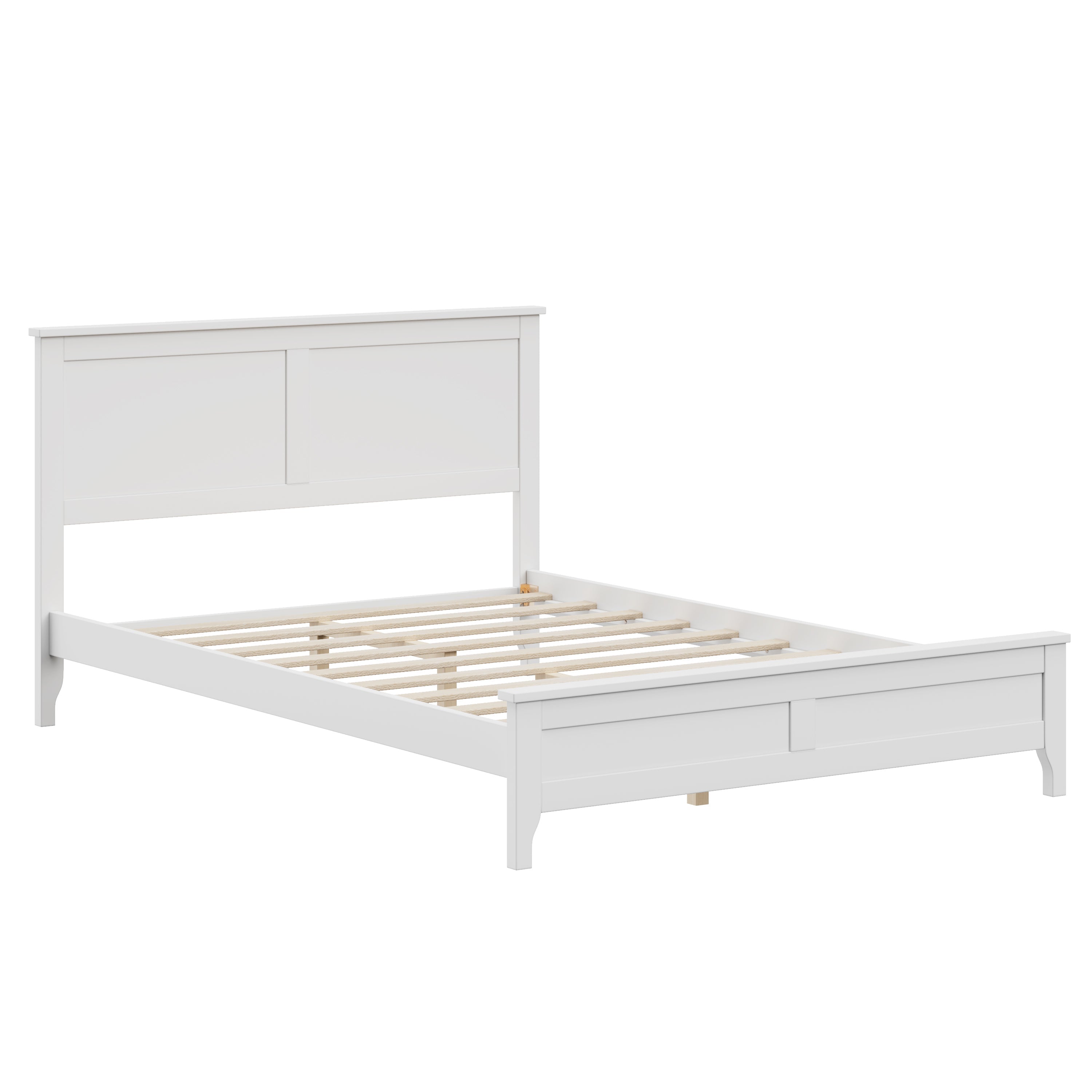 Modern White Solid Wood Full Platform Bed (old sku:WF315100AAK)