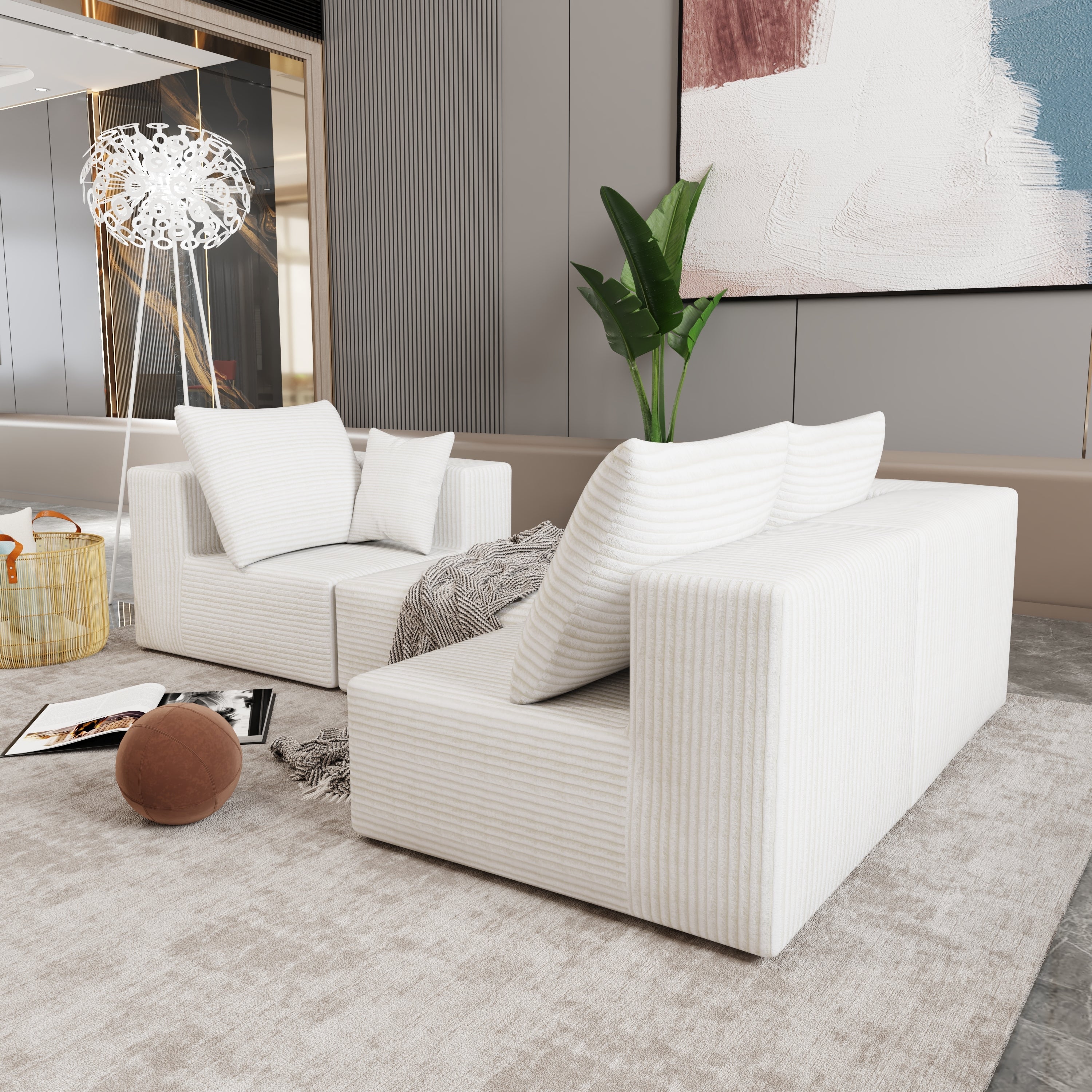 Corner combination sofa, sectional sofa ,couch sofa,sofa bed, made of high-density sponge and soft plush fabric, with multiple combinations available(beige)