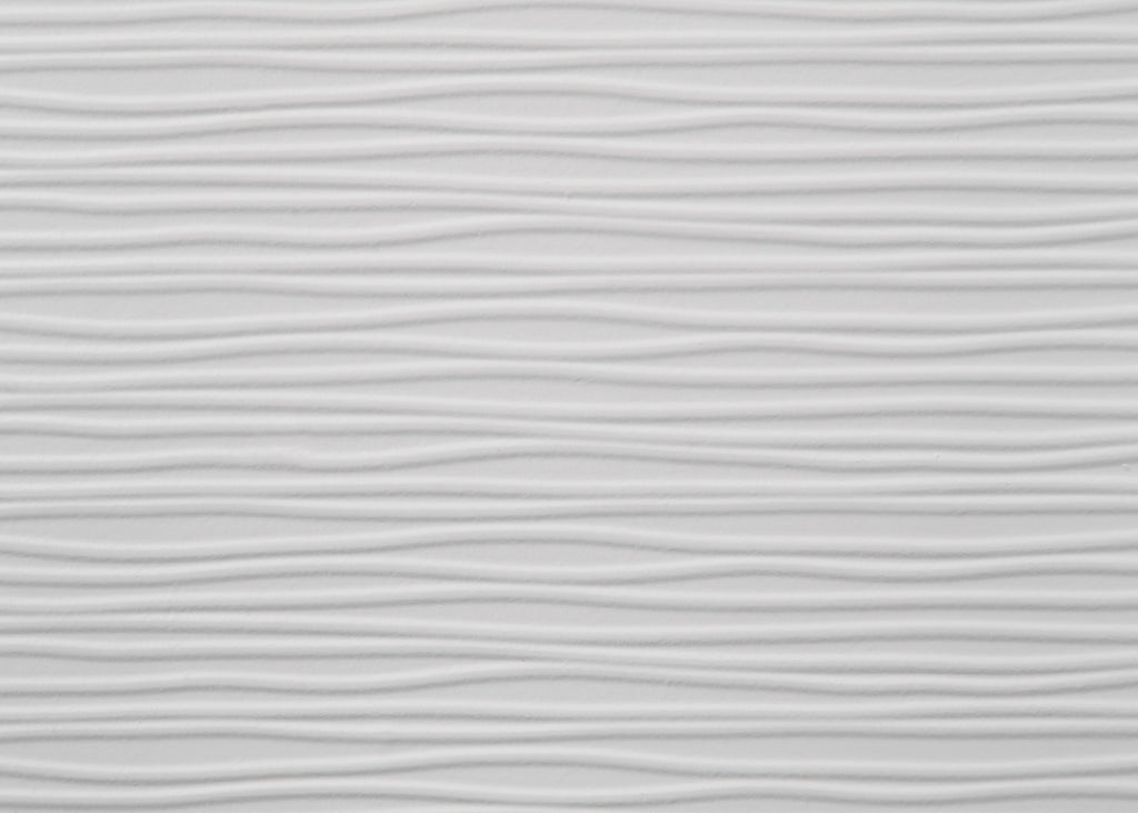 1pc King Size White Finish Panel Bed Geometric Design Frame Softly Curved Headboard Wooden Bedroom Furniture