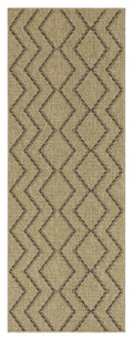 Earth GC_NTL1010 Jute/Black 2 ft. 7 in. x 7 ft. 3 in. Indoor/Outdoor Area Rug