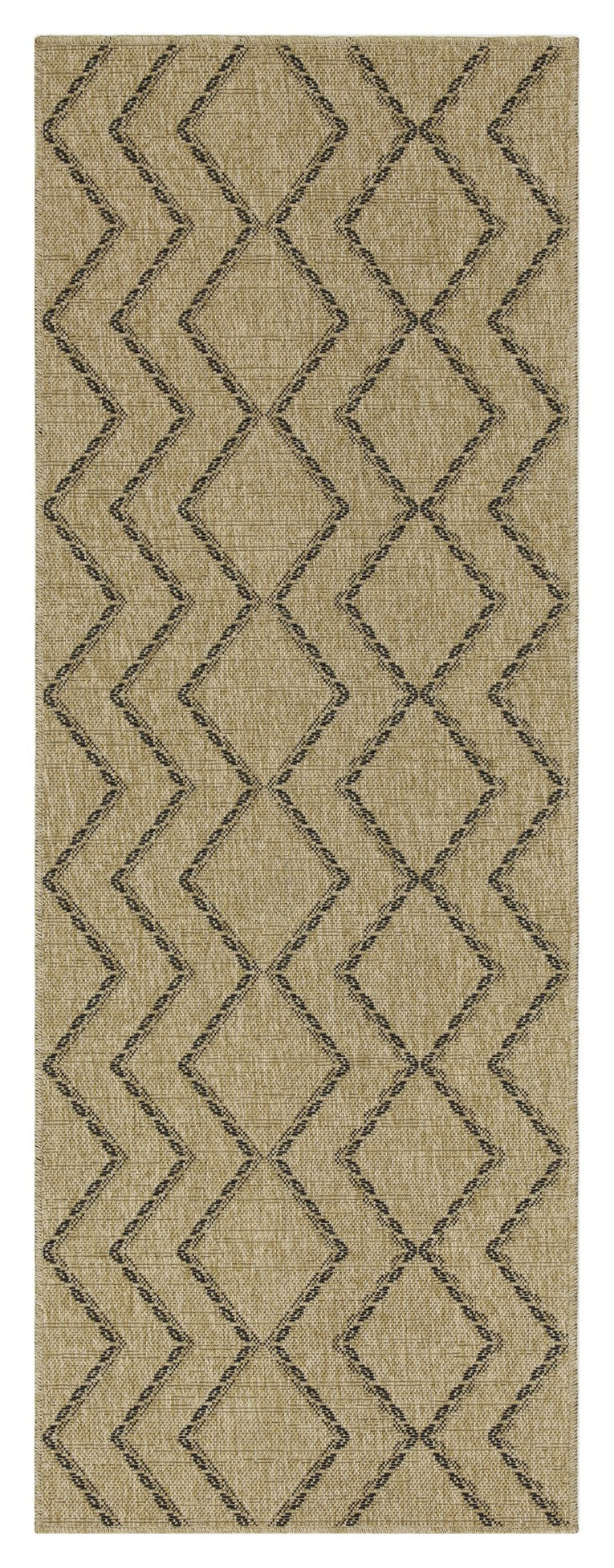 Earth GC_NTL1010 Jute/Black 5 ft. 3 in. x 7 ft. 3 in. Indoor/Outdoor Area Rug