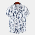 Printed Button Up Short Sleeve Shirt