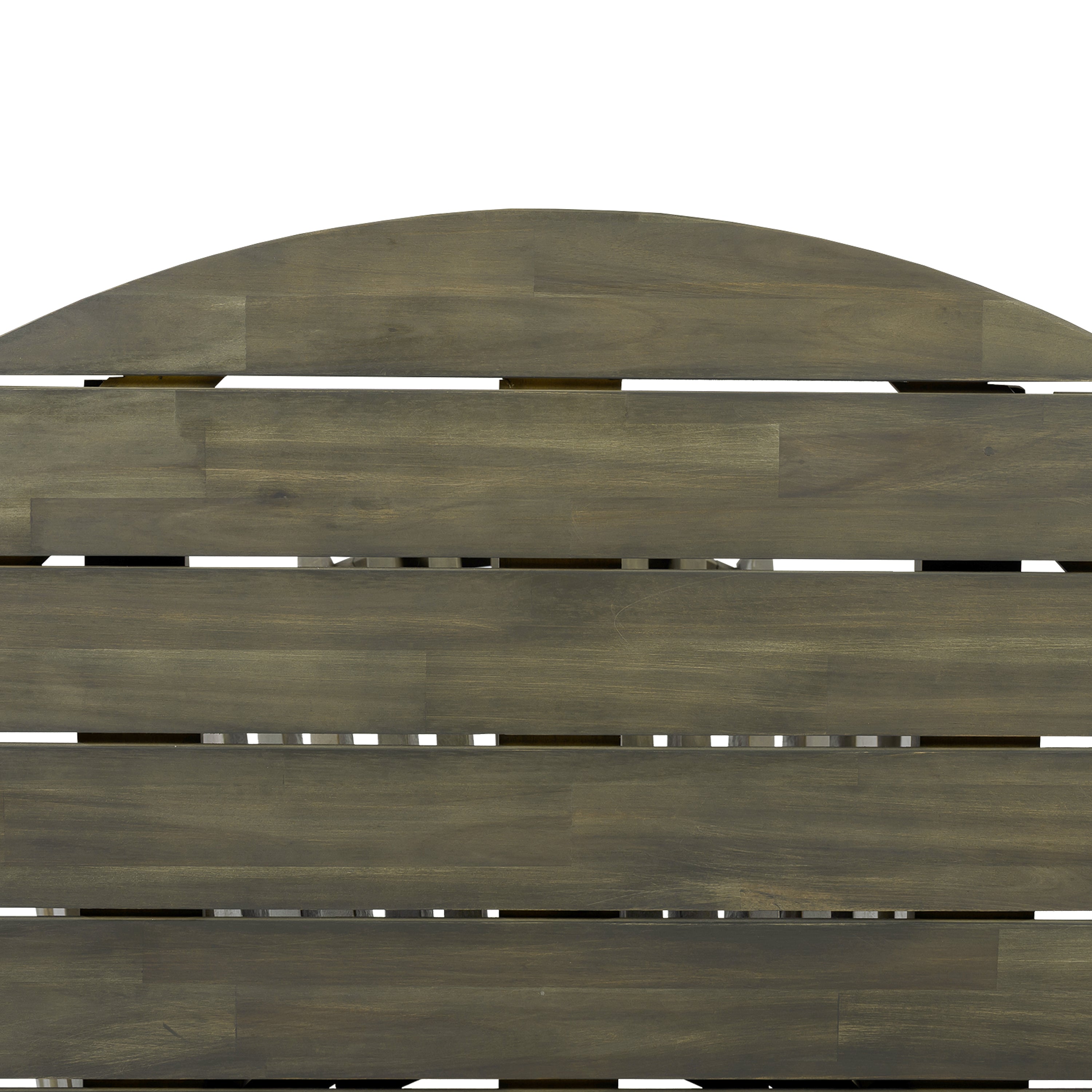 Outdoor Acacia Wood Patio Dining Table, 47.25-inch extra-large round dining table,for Backyard, Lawn, Balcony,Grey Finish