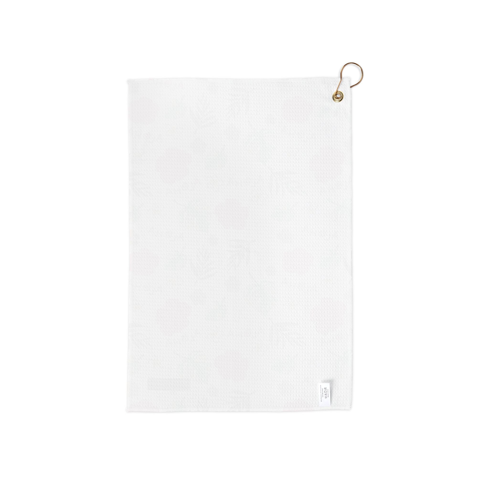Aloha Floral Golf Towel — Tropical Hibiscus Club Towel with Clip