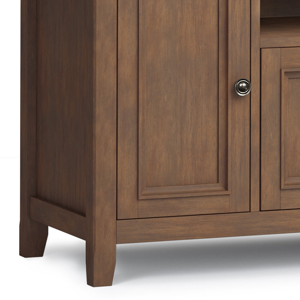 Amherst 72 inch Solid Wood TV Media Stand in Rustic Natural Aged Brown