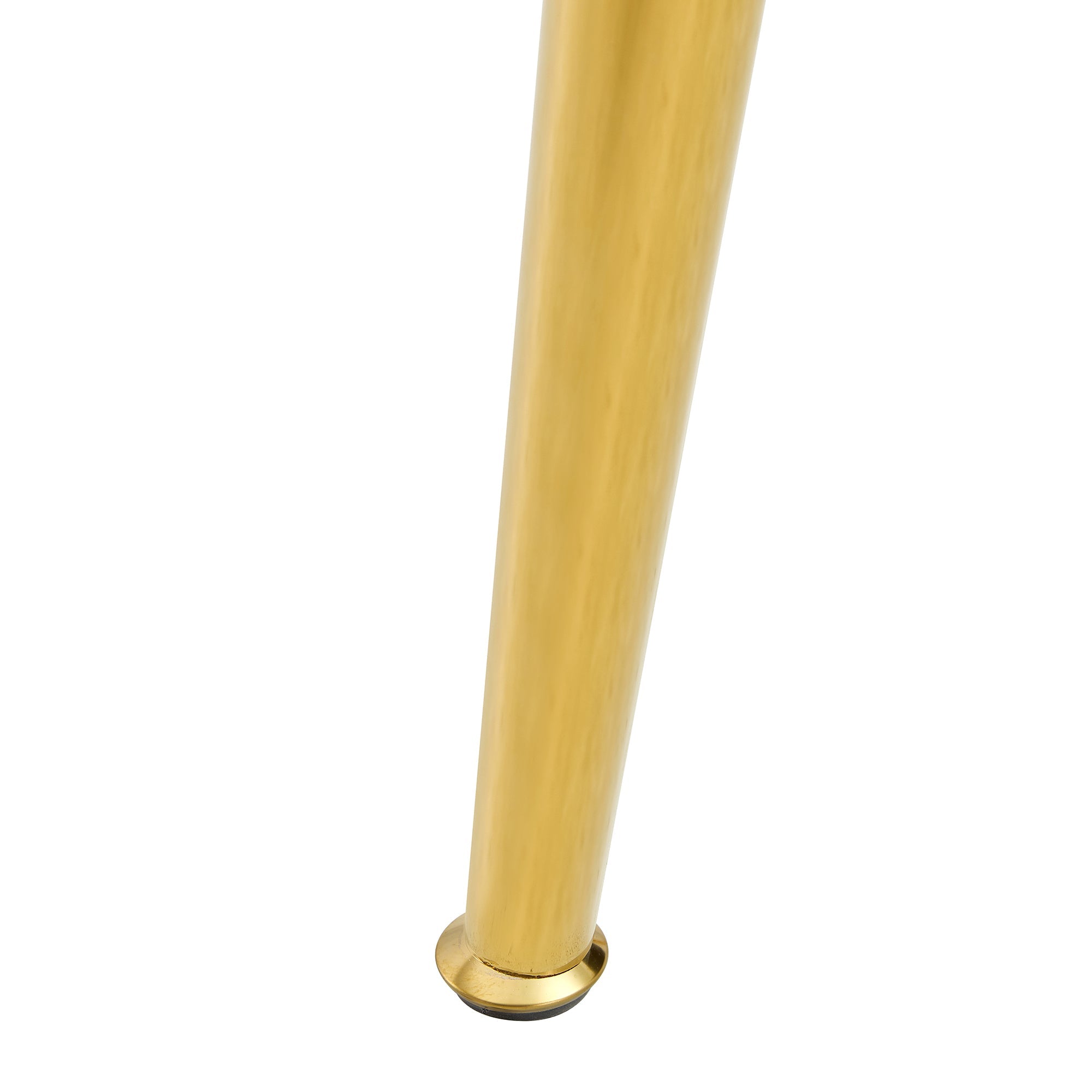 A glass tabletop with a diameter of 40 inches and a modern minimalist circular dining table with gold plated metal legs. 40 '* 40' * 30 ' DT-1164.W1151S00375