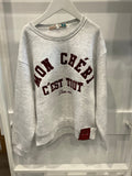 Vintage Havana - Ash Grey Mon Cheri Crewneck